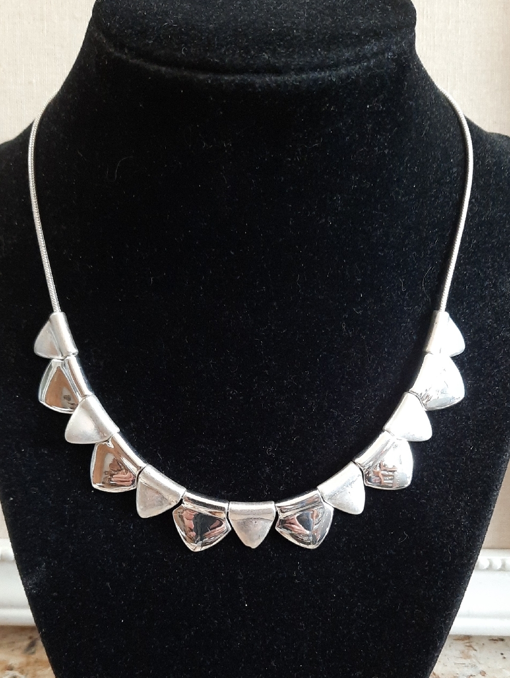 Kenneth Cole Silver Triangle Accent Necklace